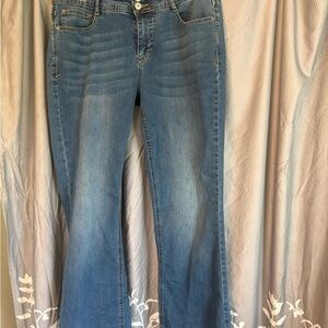 Angels Light Blue Bootcut Stretch Jeans